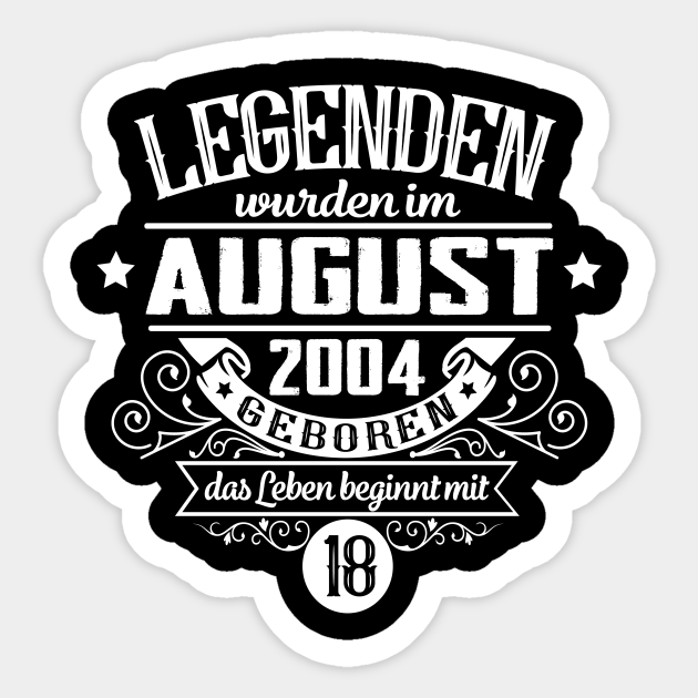 18. Geburtstag Sprüche zur Volljährigkeit Geschenk Sticker TeePublic